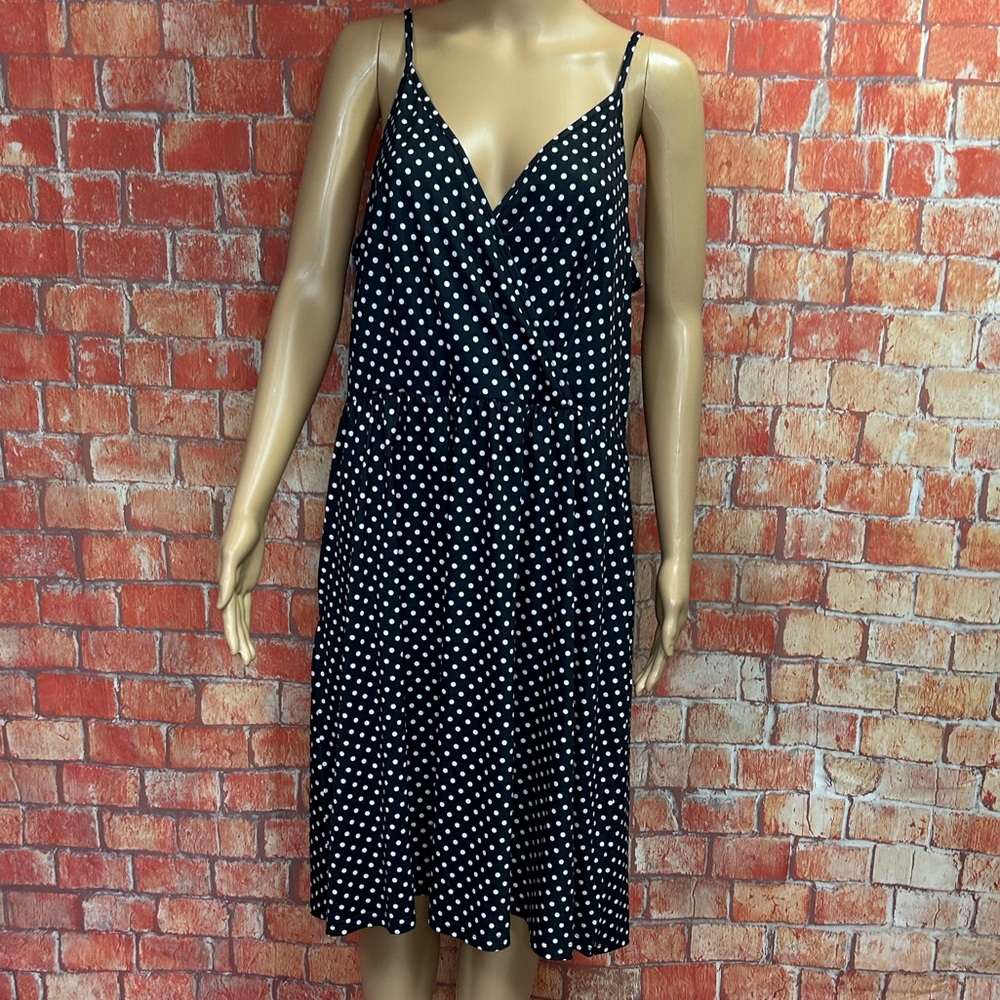 VotePretty Polka Dot Spaghetti Strap‎ Dress